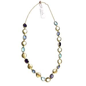 MELA ARTISANTS HANDMADE 18K GOLD VERMEIL AMETHYST SQUARE FACETED DROP EARRINGS